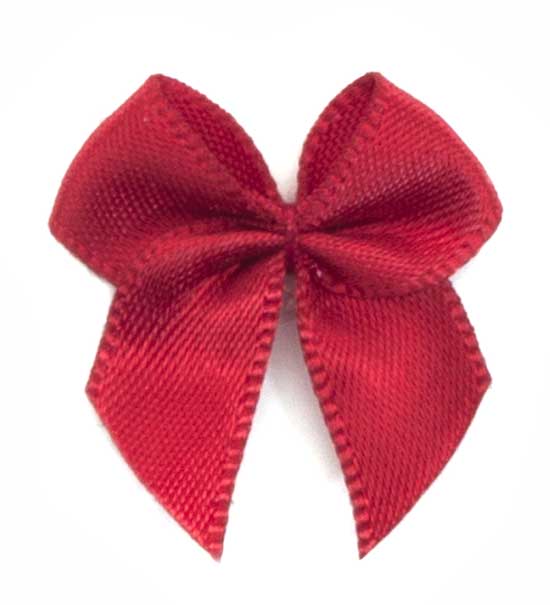 Fiocchetto raso tinta unita (Pz. 2) - Rosso