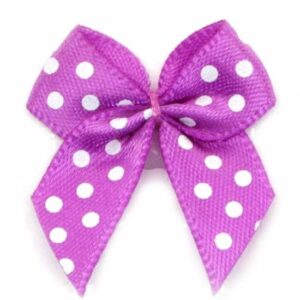 Fiocchetto raso con pois (Pz. 2) - Fucsia