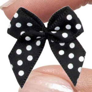 Fiocchetto raso con pois (Pz. 2) - Nero