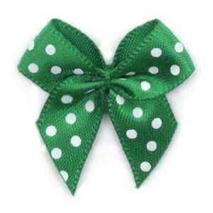 Fiocchetto raso con pois (Pz. 2) - Verde
