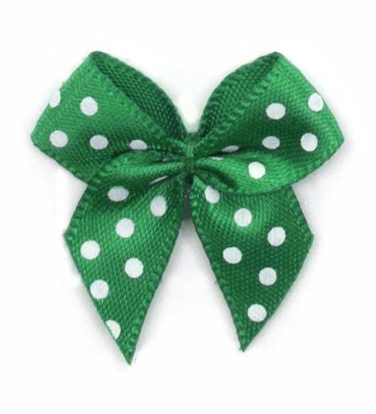 Fiocchetto raso con pois (Pz. 2) - Verde