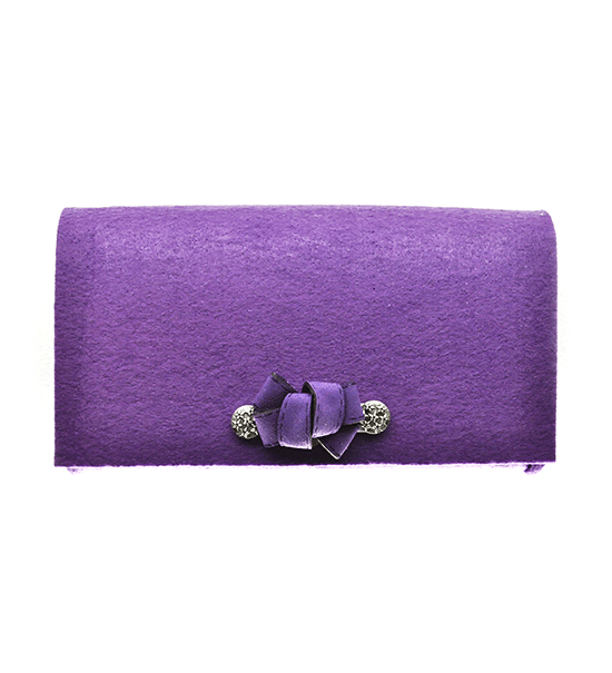 Borsetta in feltro ciocca (Kit fai-da-te) - Viola