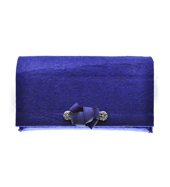 Borsetta in feltro ciocca (Kit fai-da-te) - Blu